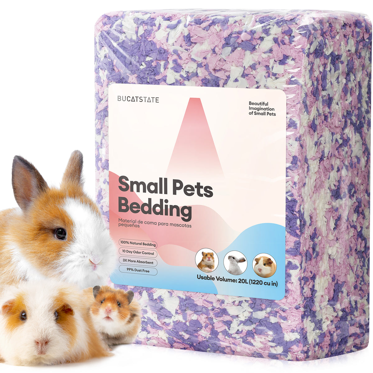 BUCATSTATE Natural Paper Small Pet Bedding (20L)