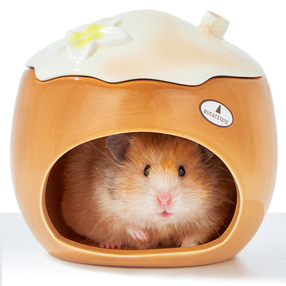 BUCATSTATE Ceramic Hamster Hideout  All-Season Used Cute Fruit Design
