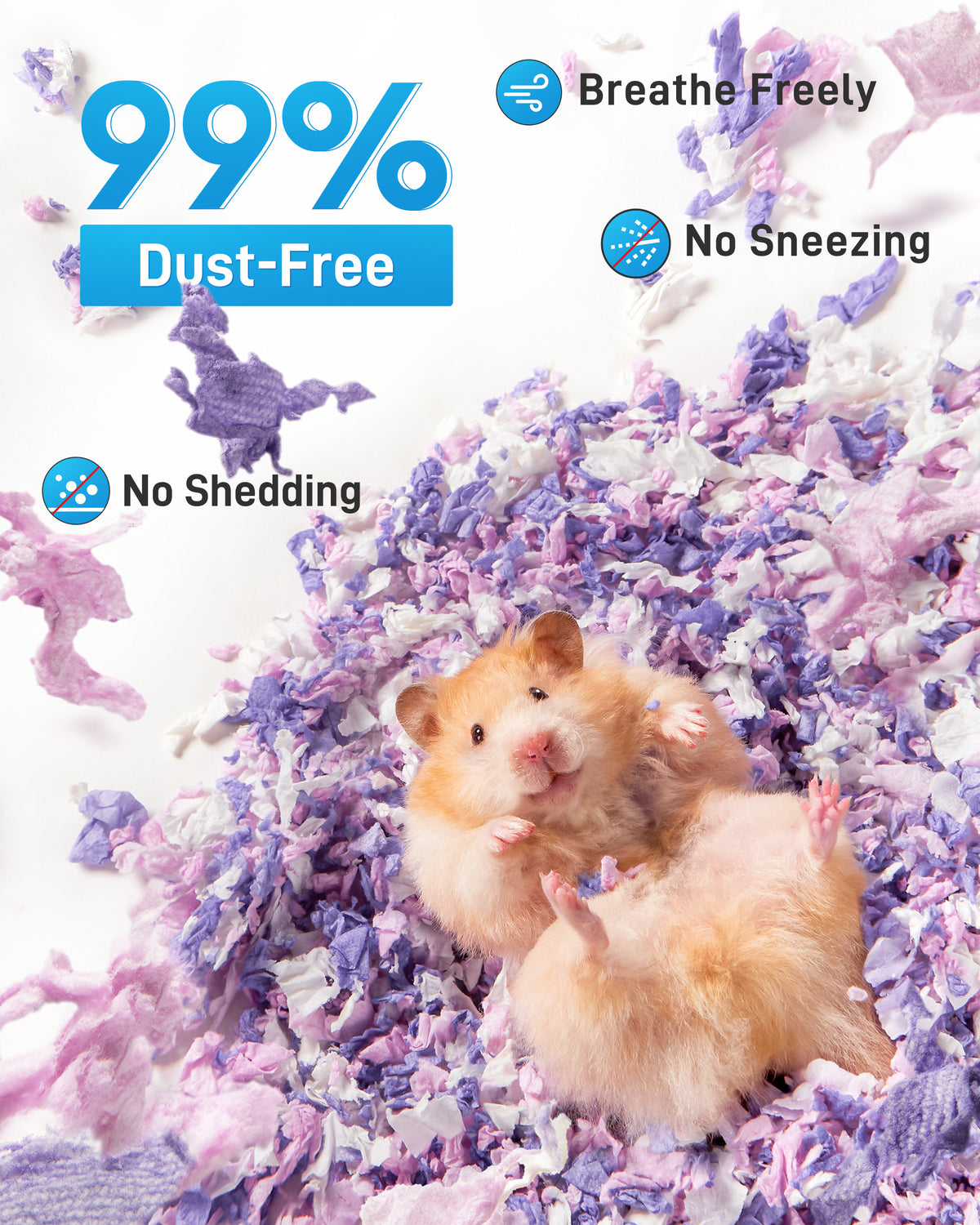 BUCATSTATE Natural Paper Small Pet Bedding with Christmas Special Edition (50L/70L)