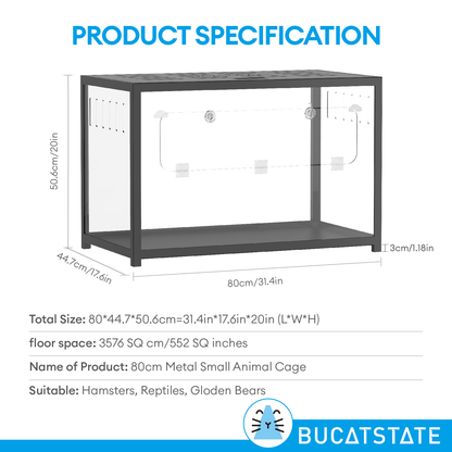 BUCATSTATE Metal Small Animal Cage 2.0