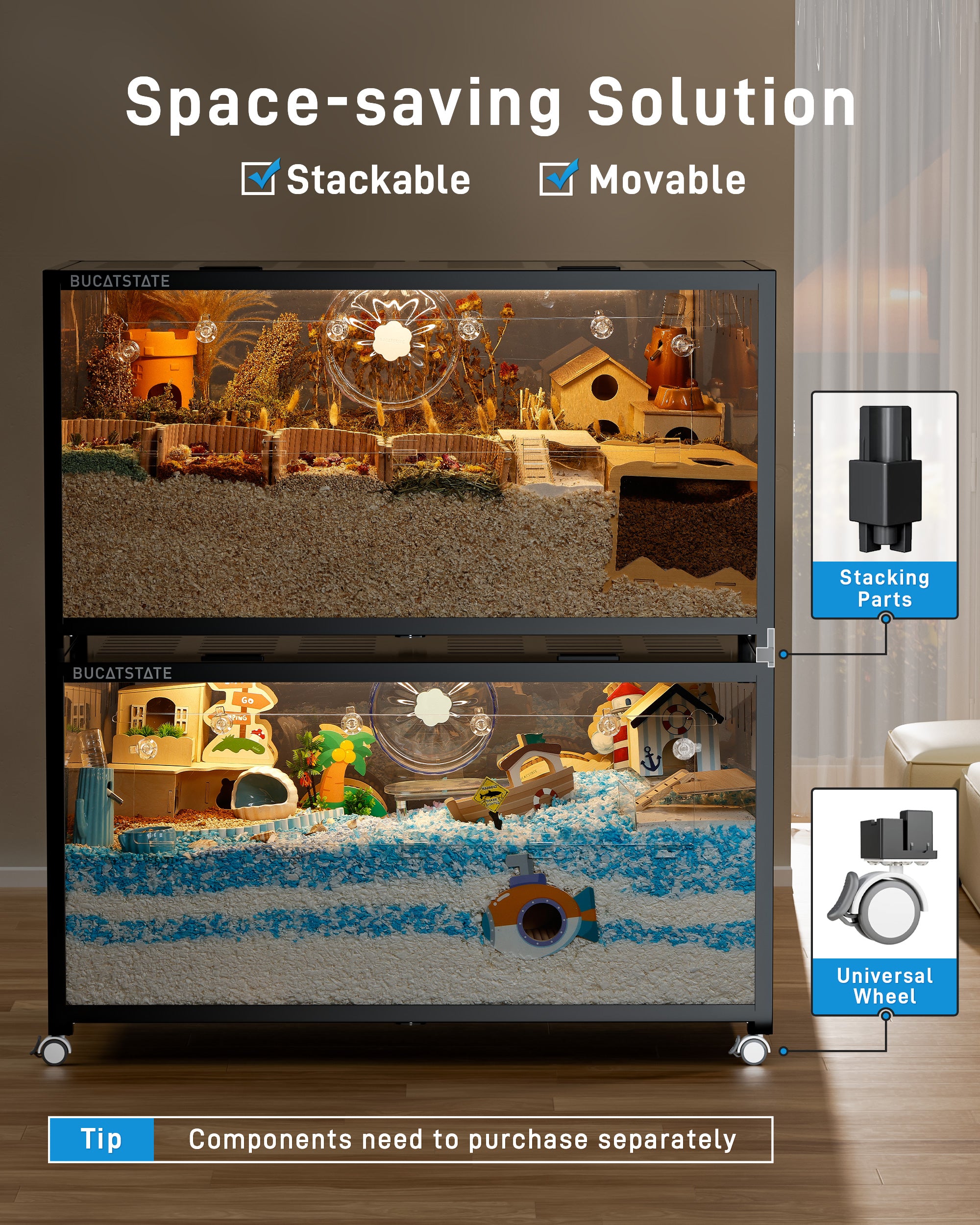 BUCATSTATE Metal Small Animal Cage 3.0