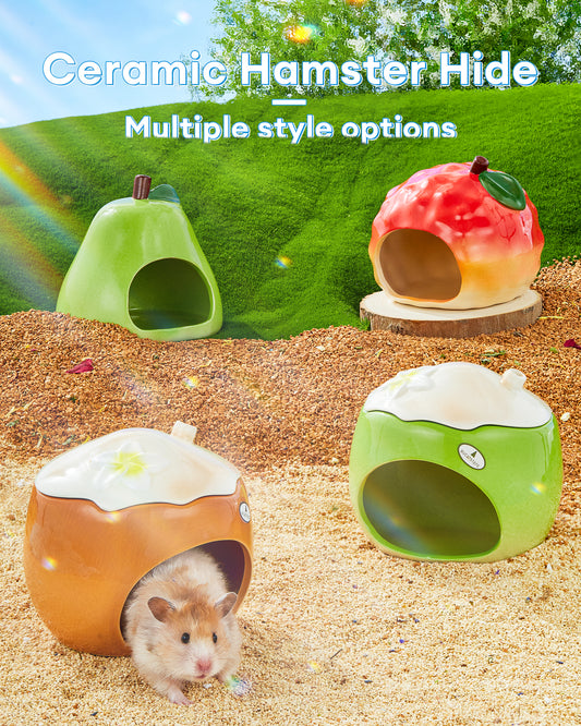 BUCATSTATE Ceramic Hamster Hideout  All-Season Used Cute Fruit Design