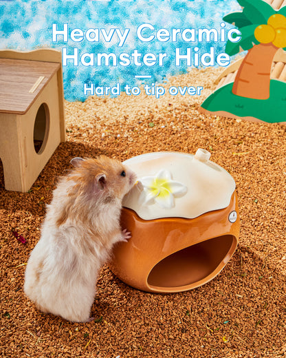 BUCATSTATE Ceramic Hamster Hideout  All-Season Used Cute Fruit Design