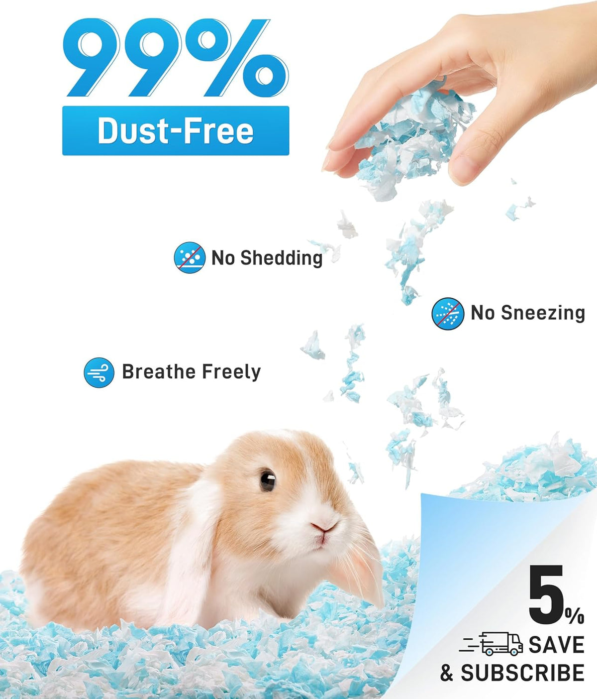 BUCATSTATE Natural Paper Small Pet Bedding with Christmas Special Edition (50L/70L)