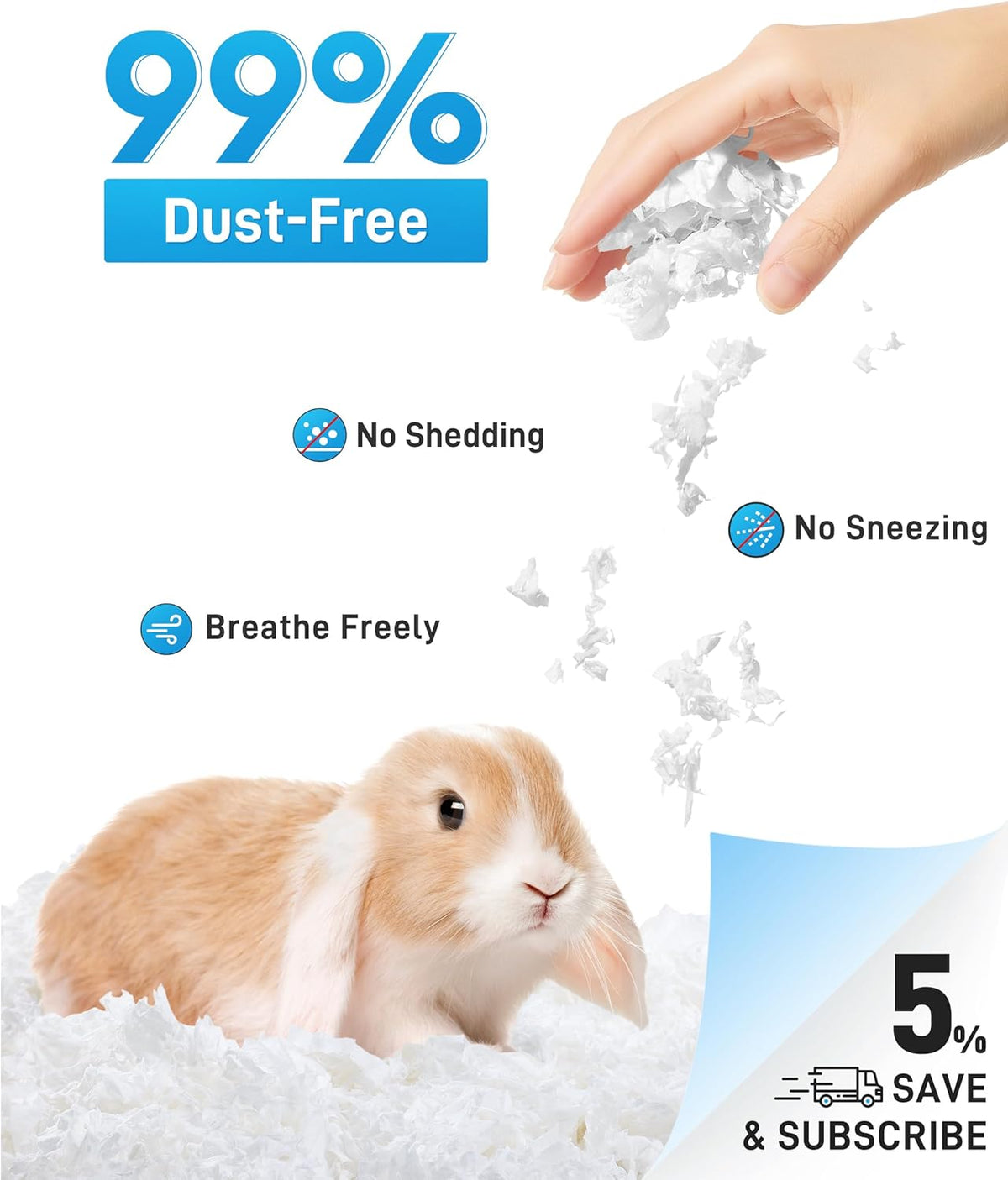 BUCATSTATE Natural Paper Small Pet Bedding with Christmas Special Edition (50L/70L)
