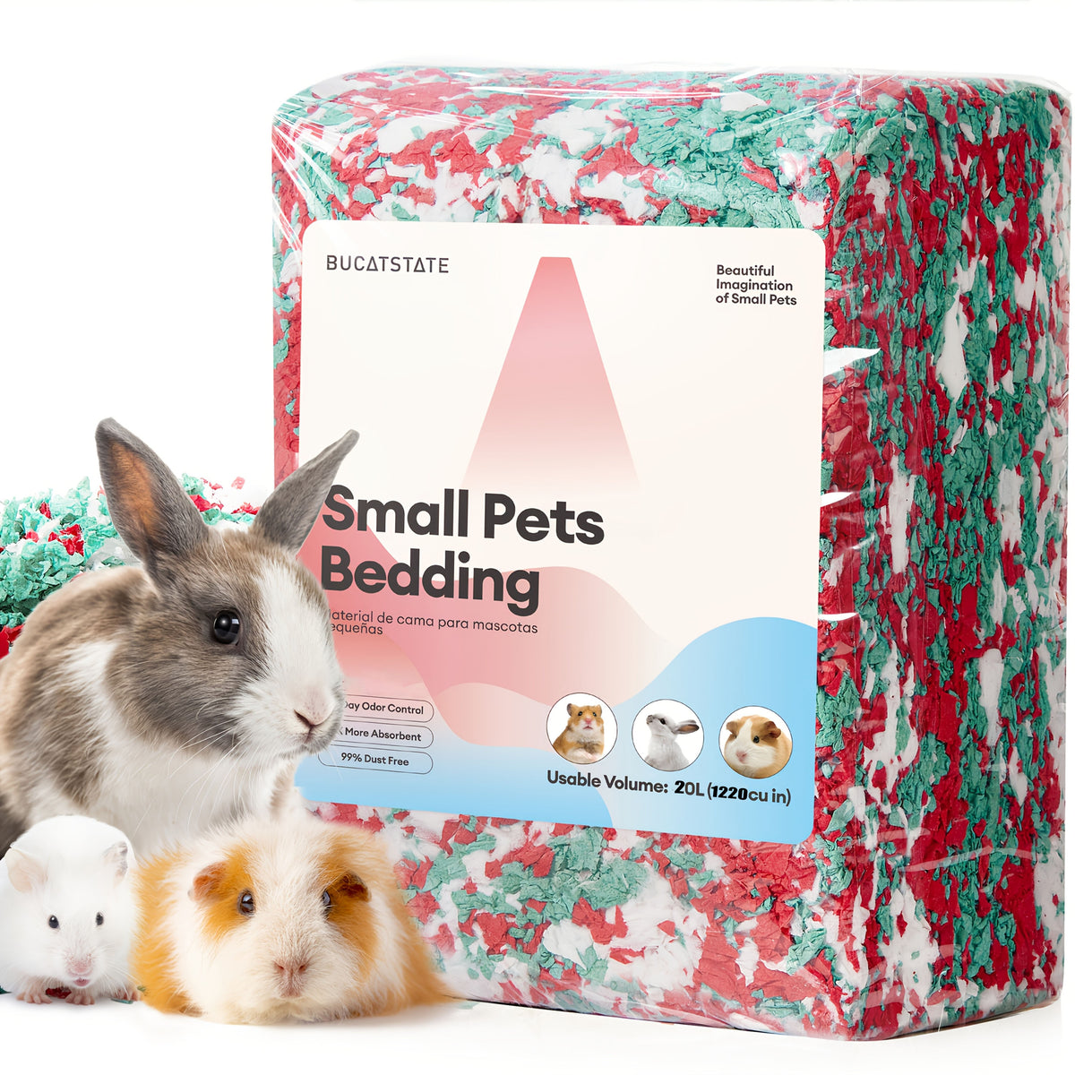 BUCATSTATE Natural Paper Small Pet Bedding (20L)