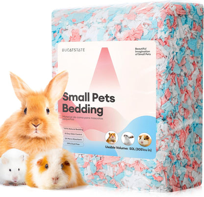 BUCATSTATE Natural Paper Small Pet Bedding with Christmas Special Edition (50L/70L)