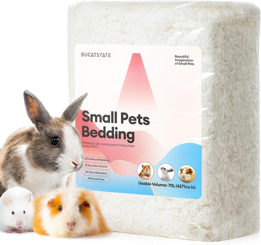 BUCATSTATE Natural Paper Small Pet Bedding with Christmas Special Edition (50L/70L)