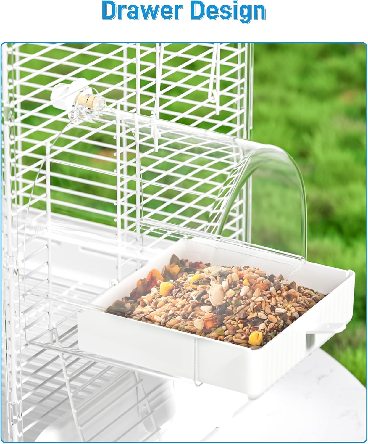 BUCATSTATE Hanging Bird Bath for Cage, 3 in 1 Multifunction Bird Bath/Bowl/House