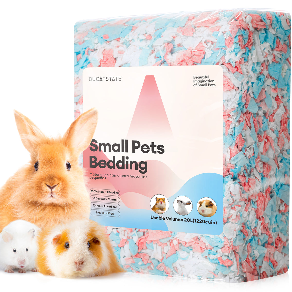 BUCATSTATE Natural Paper Small Pet Bedding (20L)