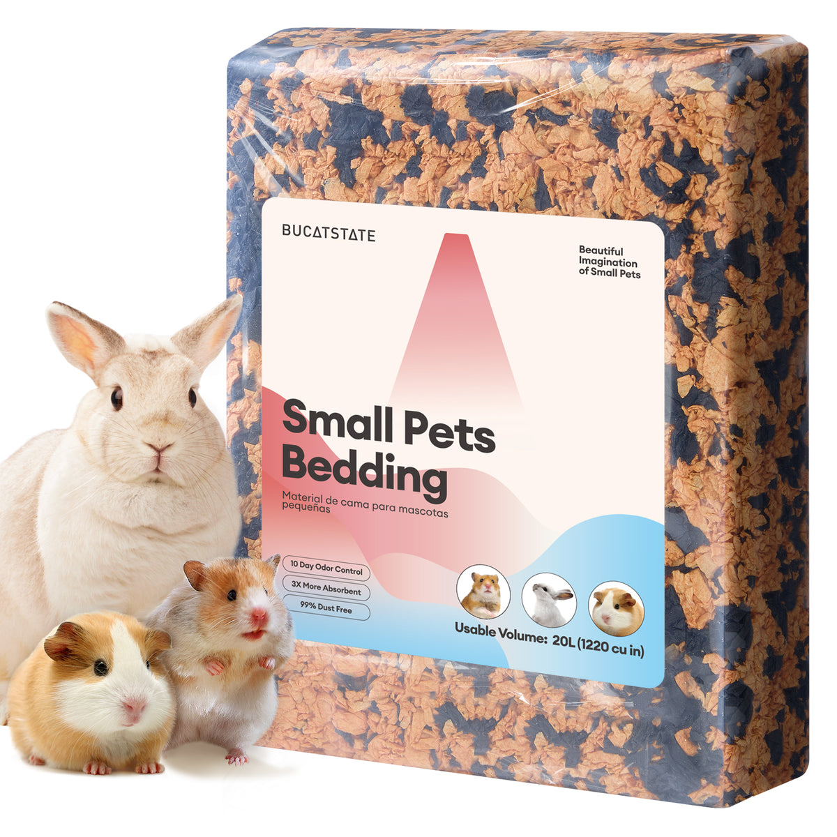 BUCATSTATE Natural Paper Small Pet Bedding (20L)