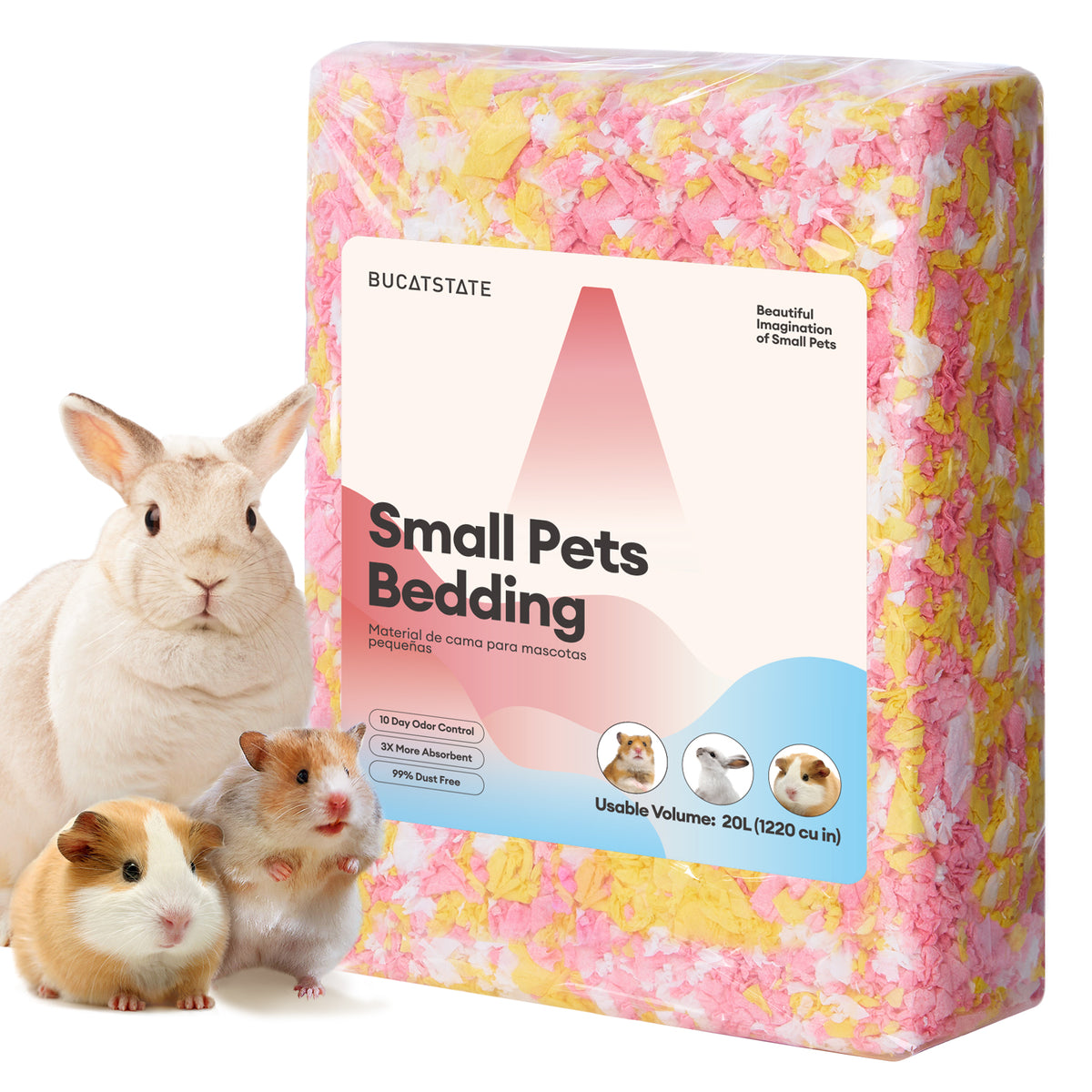 BUCATSTATE Natural Paper Small Pet Bedding (20L)