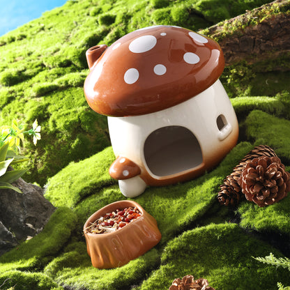 BUCATSTATE Mushroom Series Ceramic Hamster Supplies