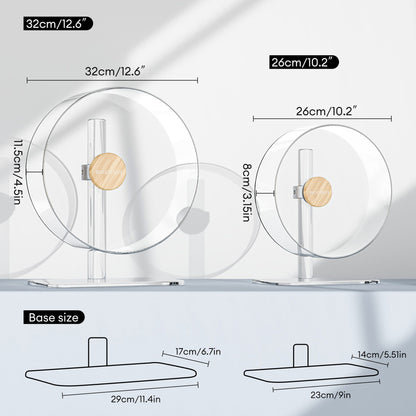 BUCATSTATE Super Silent Acrylic Hamster Wheel - 12.5 Inch